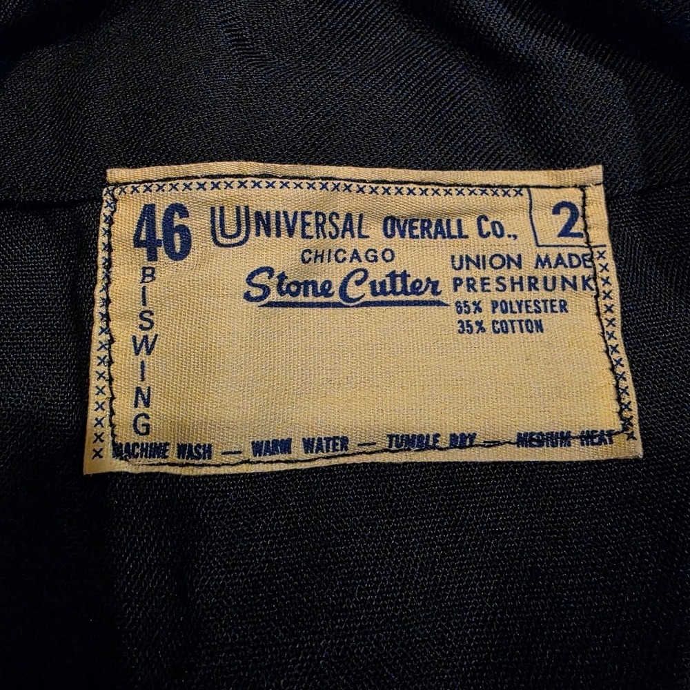Universal Overall, Jumpsuit Stone Cutter Coverall 46R Blue Bi-Swing Union USA - Picture 5 of 6